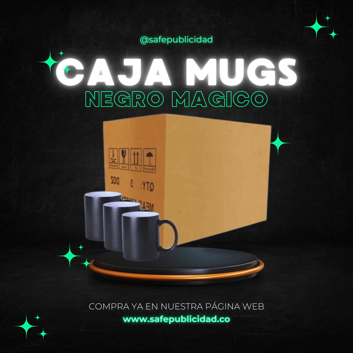 Caja Mugs Magicos Sublimación Premiun