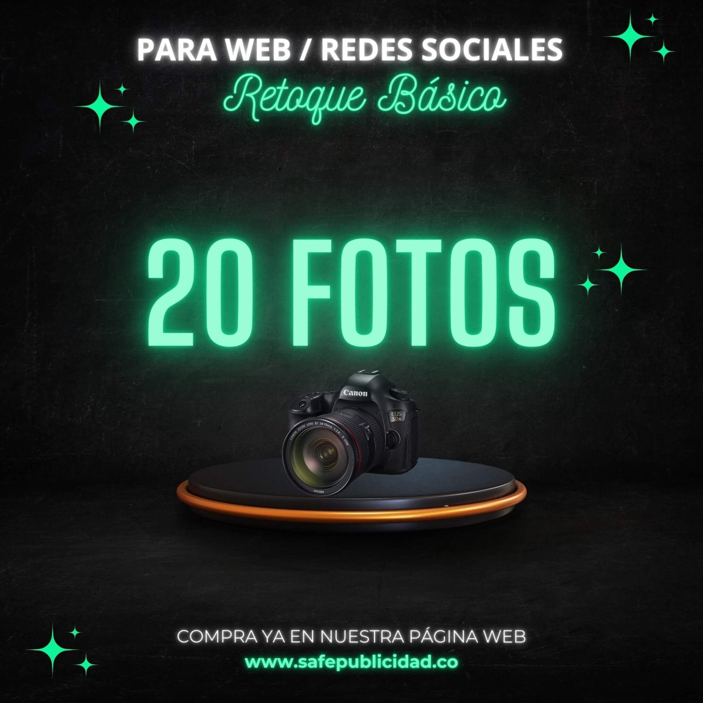 Paquete de fotografía Toma Para web / Redes sociales / Retoque básico
