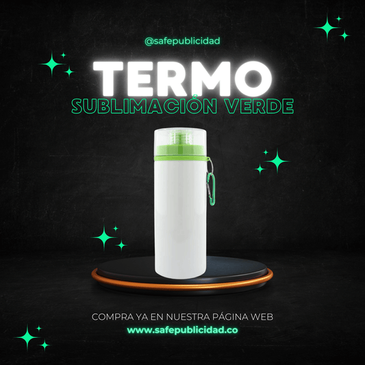 Termo Tapa Color Verde Sublimación