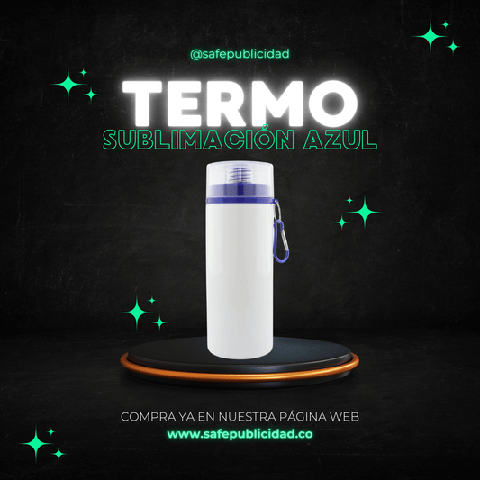 Termo Tapa Color Azul Sublimación