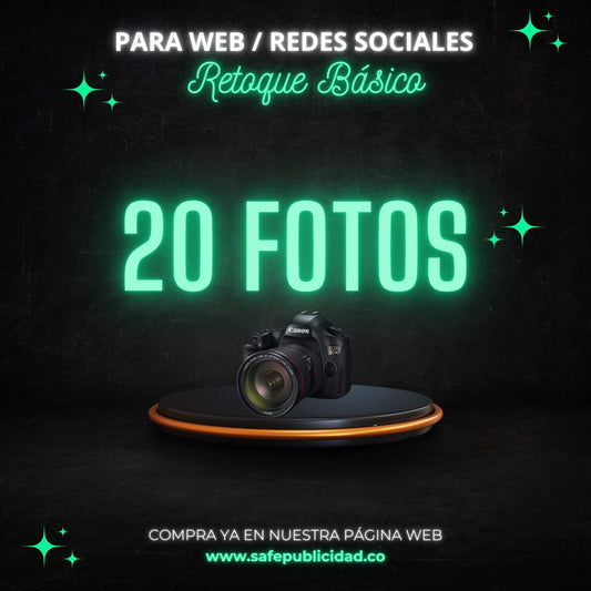Paquete de fotografía Toma Para web / Redes sociales / Retoque básico