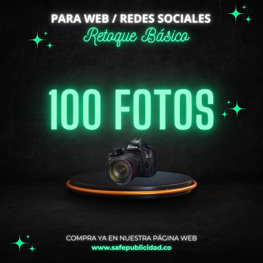 Paquete Toma de fotografía Para web / Redes sociales / Retoque básico