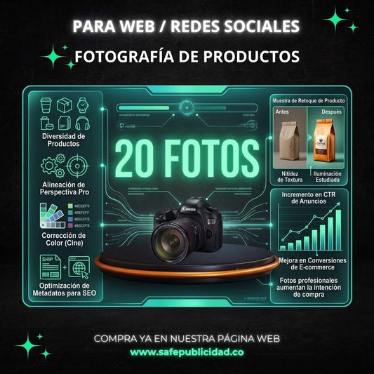 Paquete de fotografía Toma Para web / Redes sociales / Retoque básico